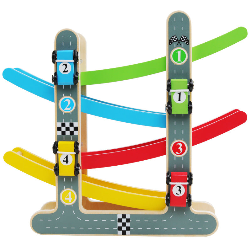 Houten racebaan autohelling Houten racebaan autohelling