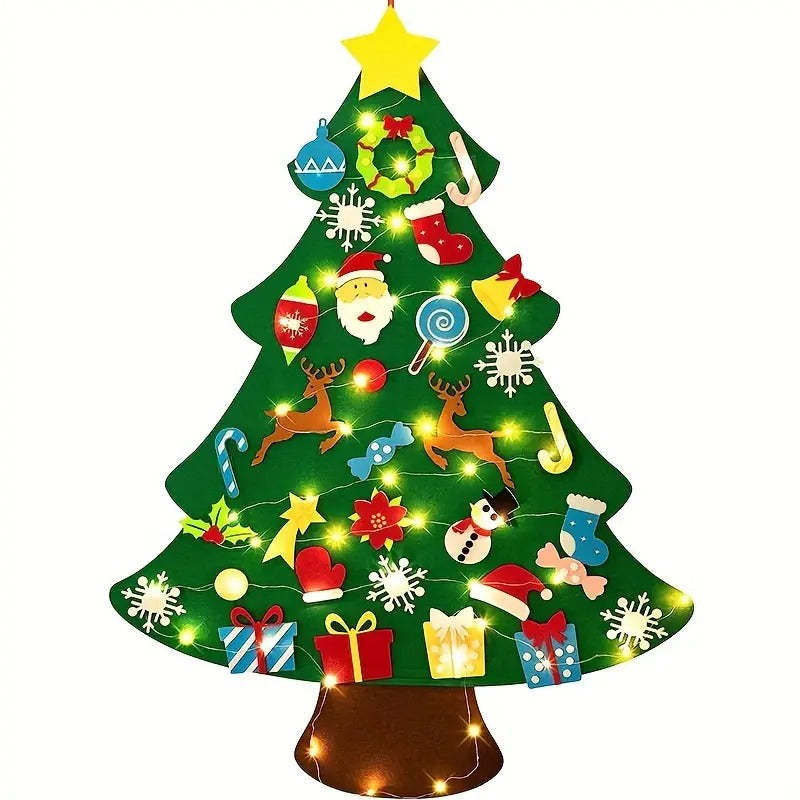 Zelfgemaakte kerstboom van vilt Zelfgemaakte kerstboom van vilt