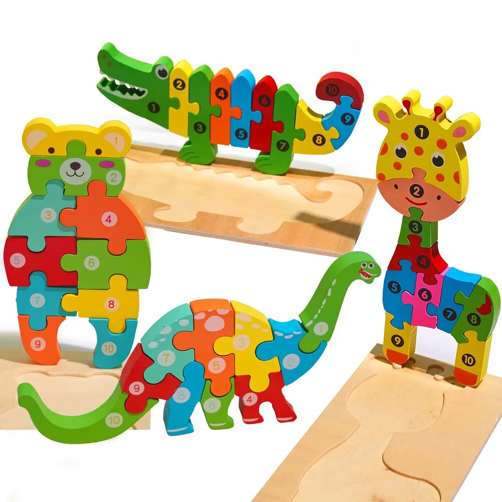 Houten puzzels (set van 4)